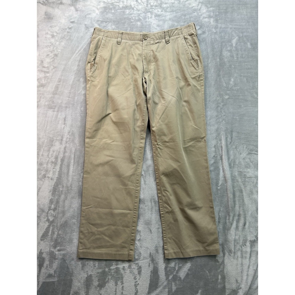 Under Armour Pants Mens 40x33 Beige Stretch Chino Tech Golf Performance Golf